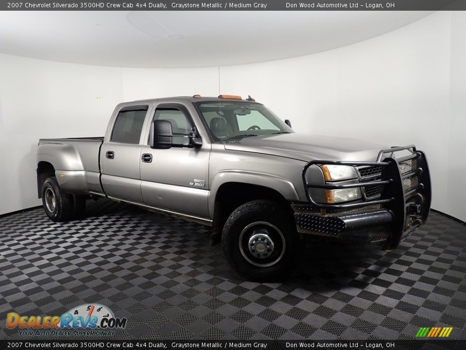 2007 Chevrolet Silverado 3500HD Crew Cab 4x4 Dually Graystone Metallic / Medium Gray Photo #3