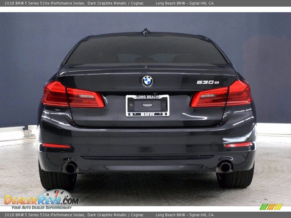 2018 BMW 5 Series 530e iPerfomance Sedan Dark Graphite Metallic / Cognac Photo #3