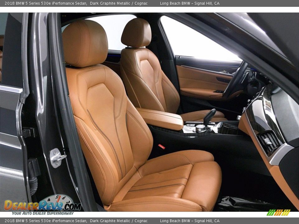 2018 BMW 5 Series 530e iPerfomance Sedan Dark Graphite Metallic / Cognac Photo #6