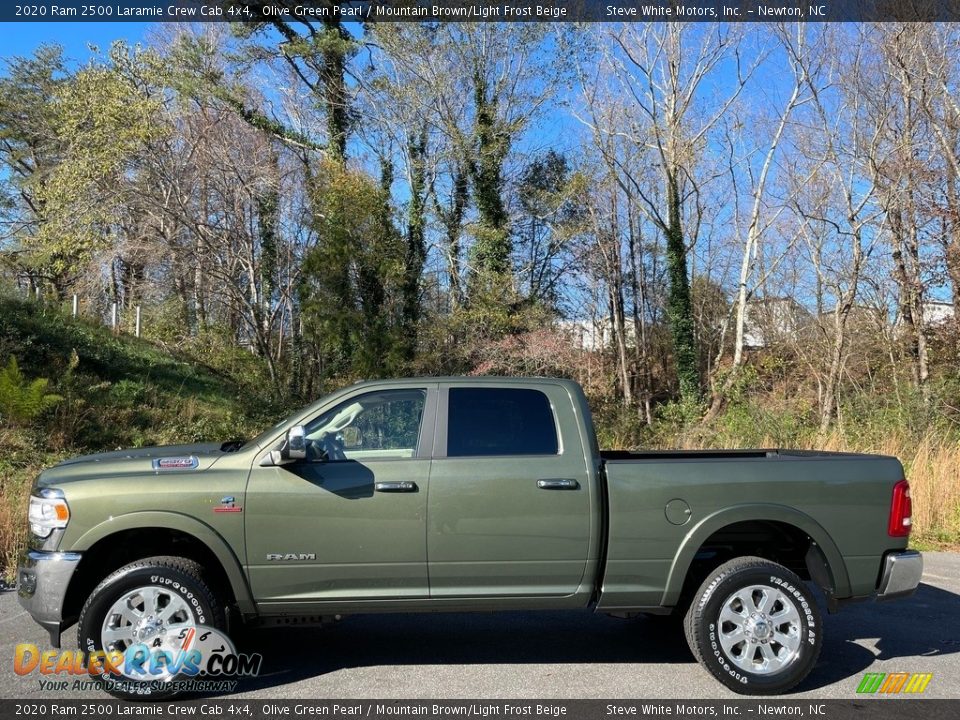 2020 Ram 2500 Laramie Crew Cab 4x4 Olive Green Pearl / Mountain Brown/Light Frost Beige Photo #1