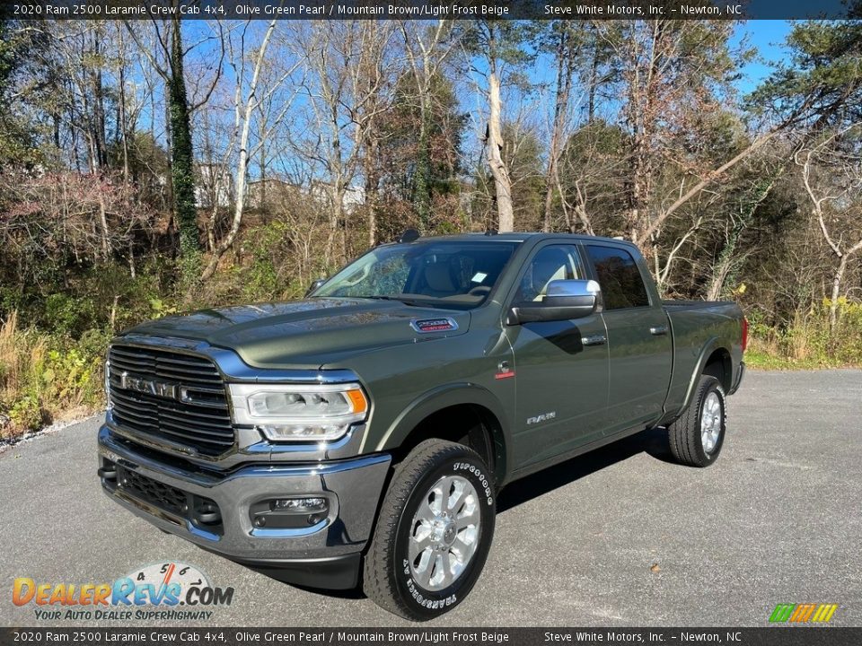 2020 Ram 2500 Laramie Crew Cab 4x4 Olive Green Pearl / Mountain Brown/Light Frost Beige Photo #2
