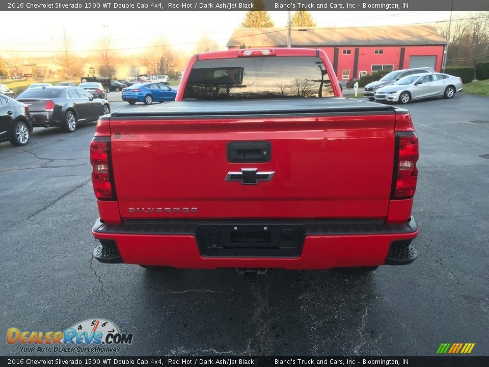 2016 Chevrolet Silverado 1500 WT Double Cab 4x4 Red Hot / Dark Ash/Jet Black Photo #7