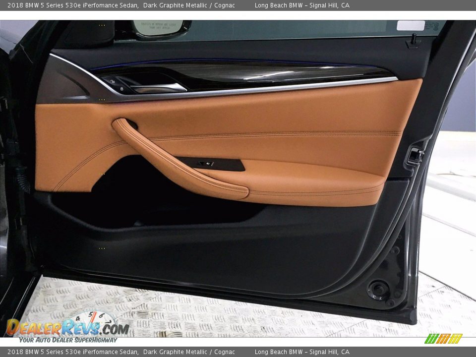 2018 BMW 5 Series 530e iPerfomance Sedan Dark Graphite Metallic / Cognac Photo #24