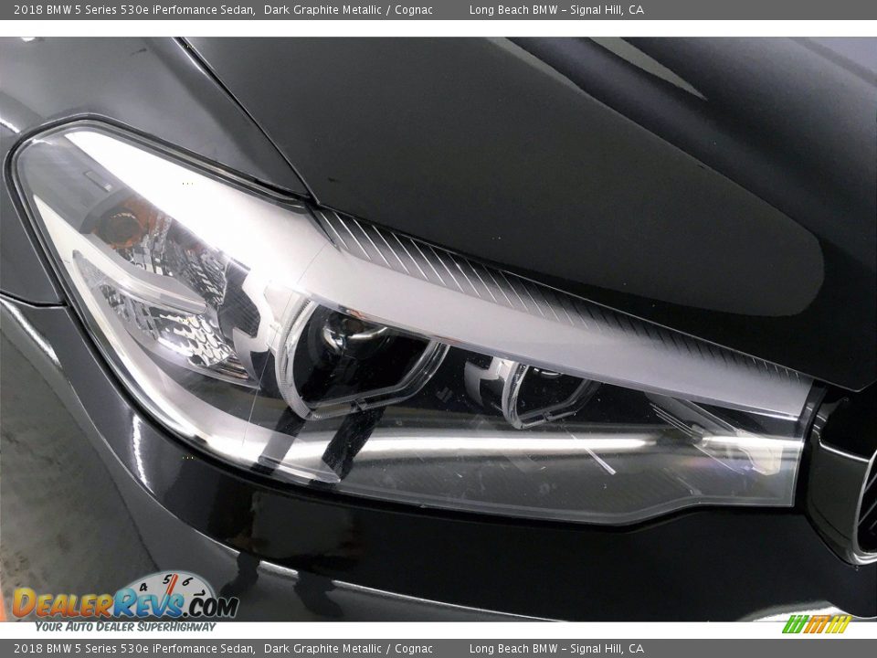 2018 BMW 5 Series 530e iPerfomance Sedan Dark Graphite Metallic / Cognac Photo #26