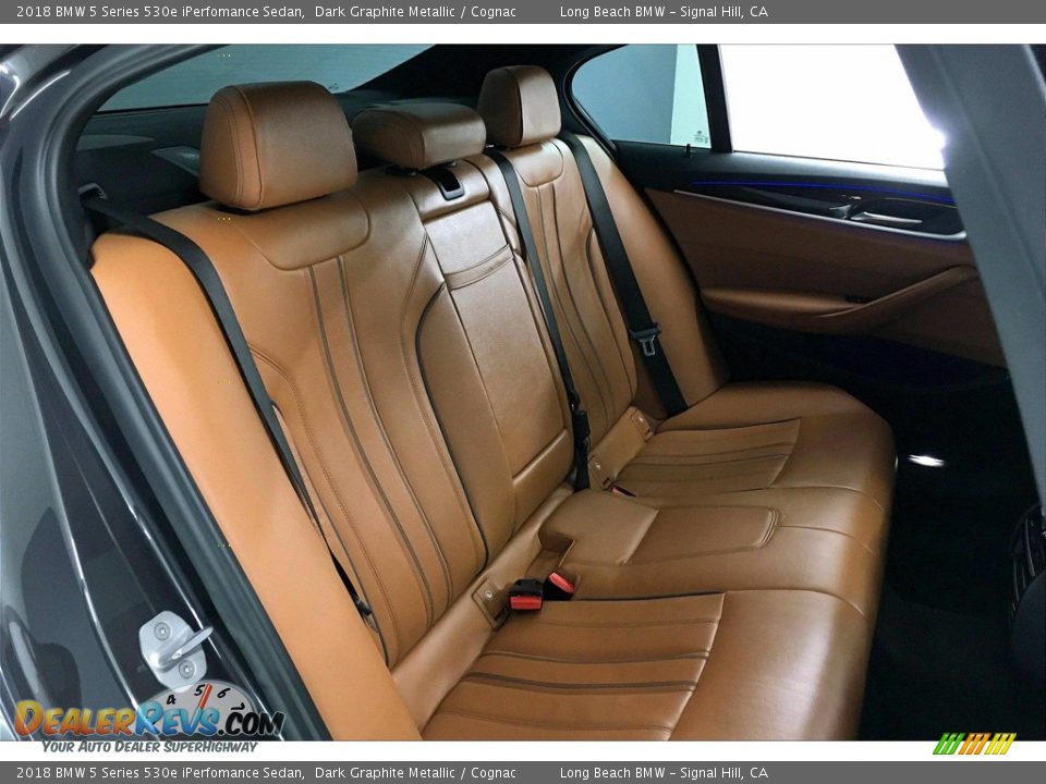 2018 BMW 5 Series 530e iPerfomance Sedan Dark Graphite Metallic / Cognac Photo #29