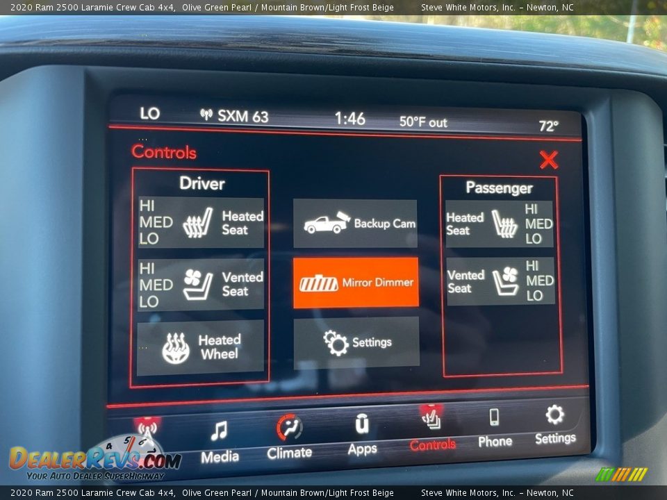 Controls of 2020 Ram 2500 Laramie Crew Cab 4x4 Photo #25