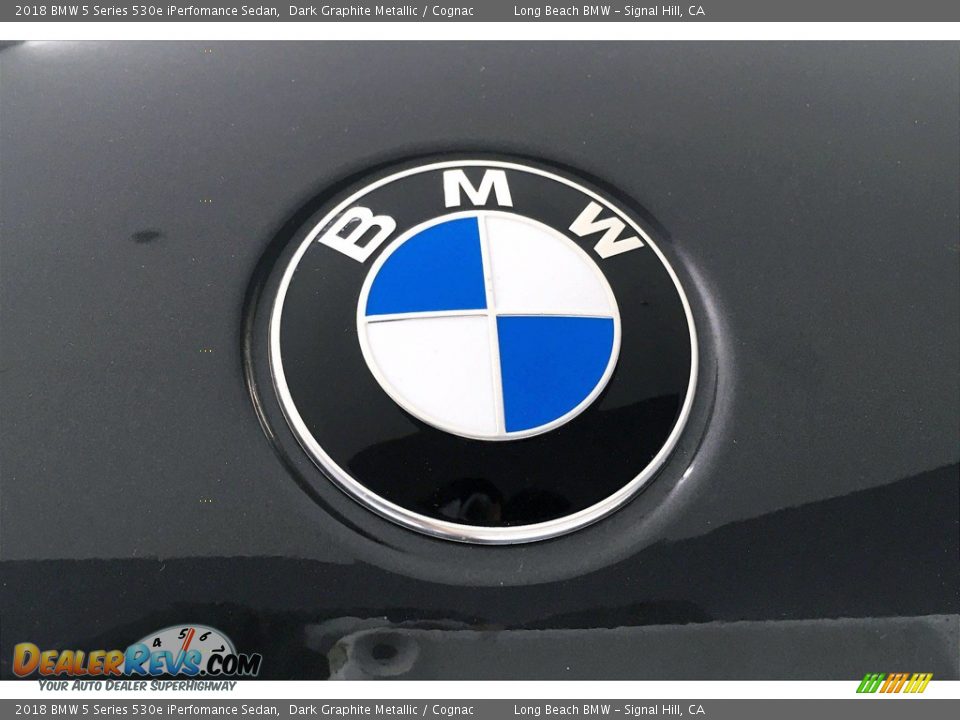 2018 BMW 5 Series 530e iPerfomance Sedan Dark Graphite Metallic / Cognac Photo #33