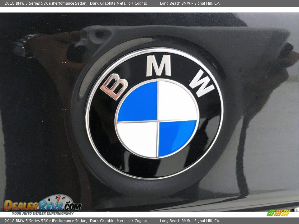 2018 BMW 5 Series 530e iPerfomance Sedan Dark Graphite Metallic / Cognac Photo #34