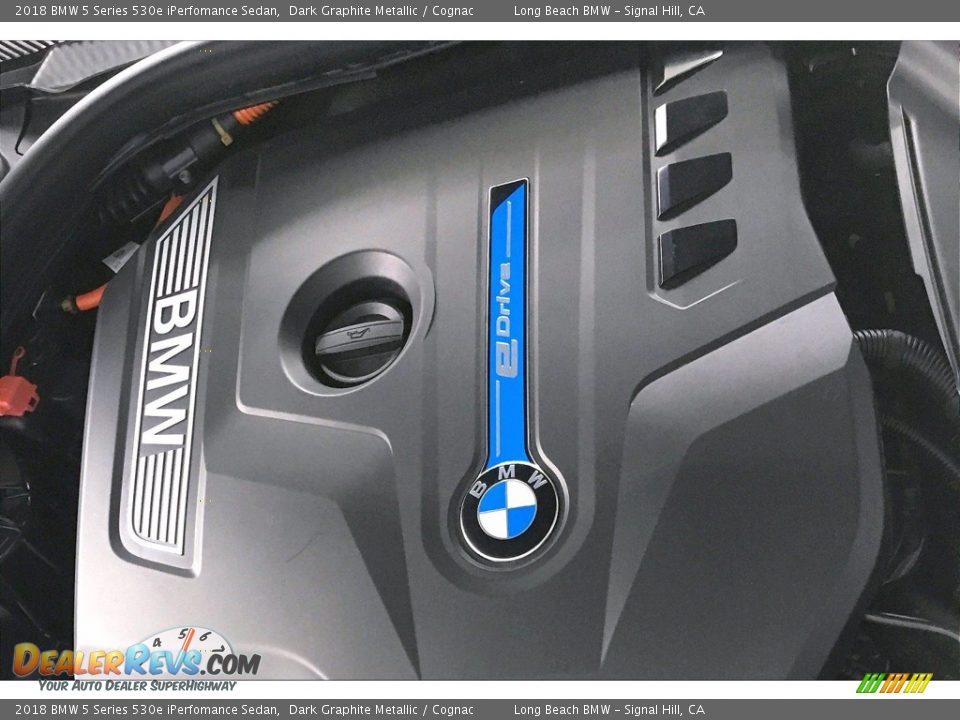 2018 BMW 5 Series 530e iPerfomance Sedan Dark Graphite Metallic / Cognac Photo #35