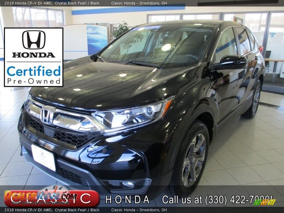 2018 Honda CR-V EX AWD Crystal Black Pearl / Black Photo #1