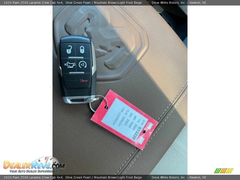 2020 Ram 2500 Laramie Crew Cab 4x4 Olive Green Pearl / Mountain Brown/Light Frost Beige Photo #34