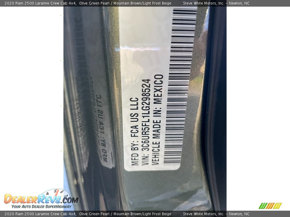 2020 Ram 2500 Laramie Crew Cab 4x4 Olive Green Pearl / Mountain Brown/Light Frost Beige Photo #35