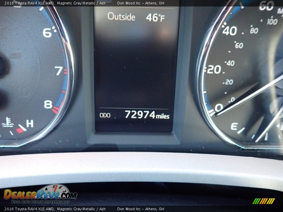 2016 Toyota RAV4 XLE AWD Magnetic Gray Metallic / Ash Photo #25