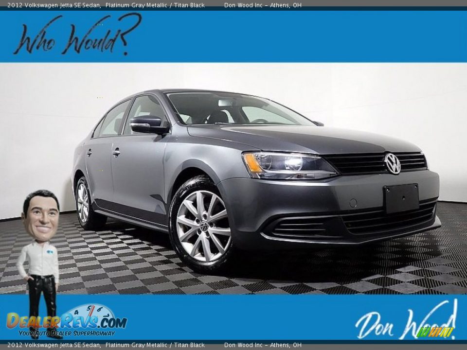 2012 Volkswagen Jetta SE Sedan Platinum Gray Metallic / Titan Black Photo #1