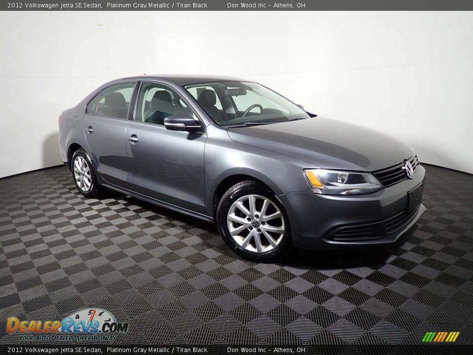 2012 Volkswagen Jetta SE Sedan Platinum Gray Metallic / Titan Black Photo #3