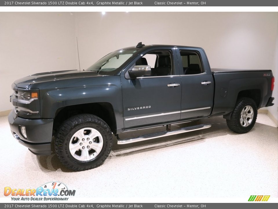 2017 Chevrolet Silverado 1500 LTZ Double Cab 4x4 Graphite Metallic / Jet Black Photo #3