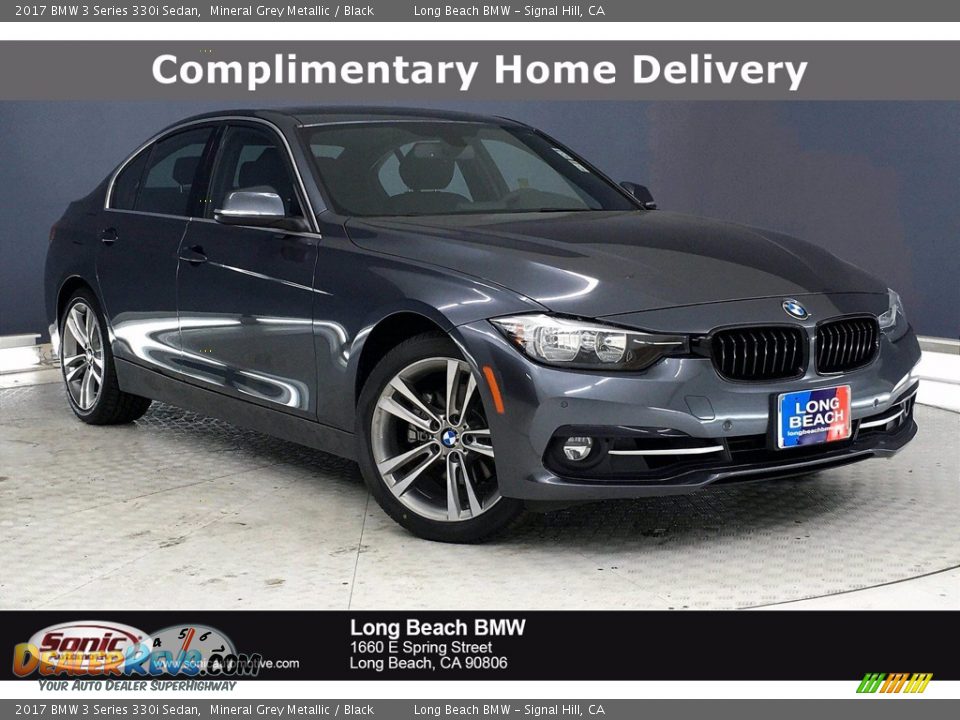 2017 BMW 3 Series 330i Sedan Mineral Grey Metallic / Black Photo #1