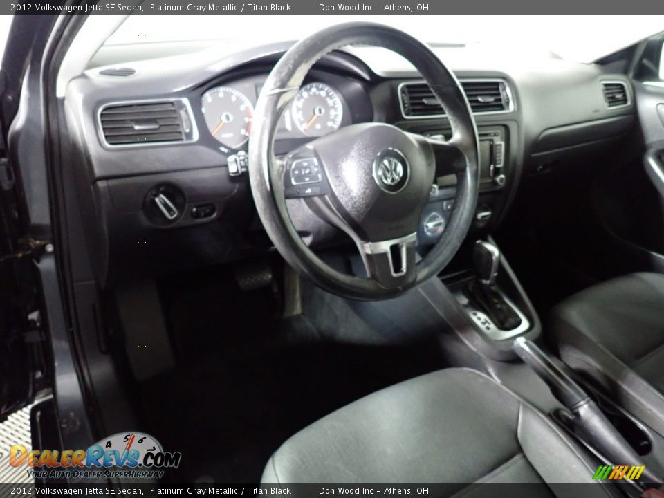 2012 Volkswagen Jetta SE Sedan Platinum Gray Metallic / Titan Black Photo #29