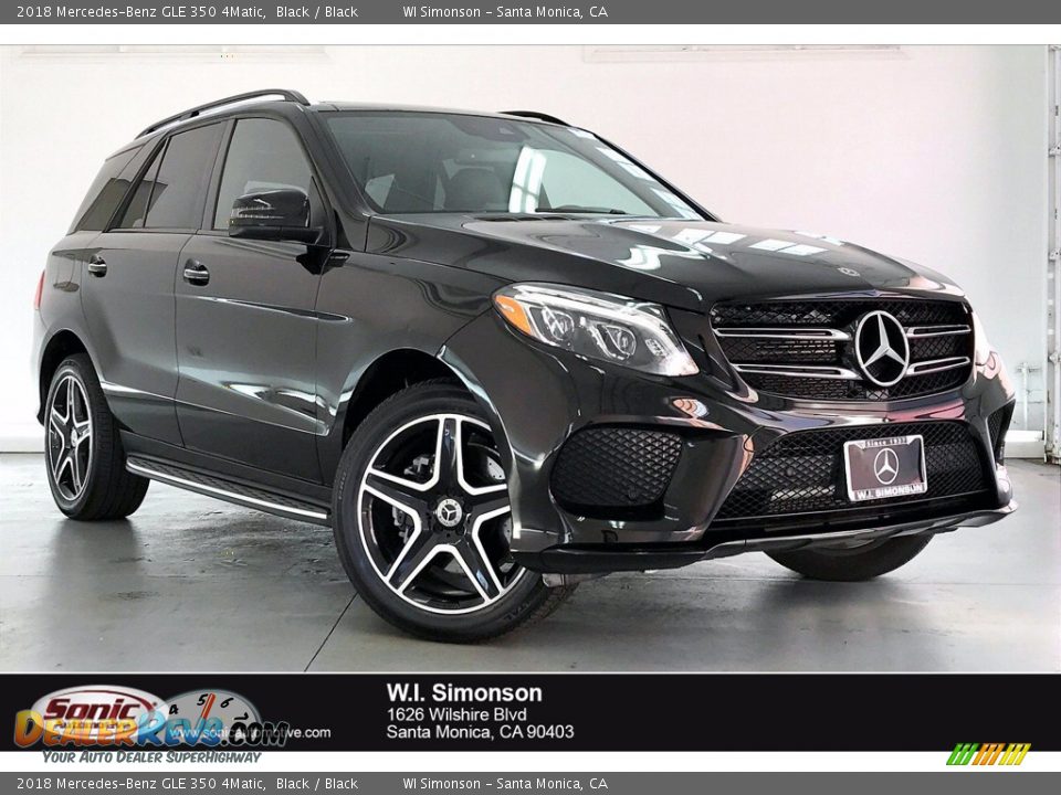 2018 Mercedes-Benz GLE 350 4Matic Black / Black Photo #1