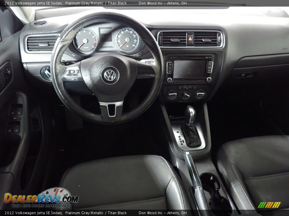 2012 Volkswagen Jetta SE Sedan Platinum Gray Metallic / Titan Black Photo #33