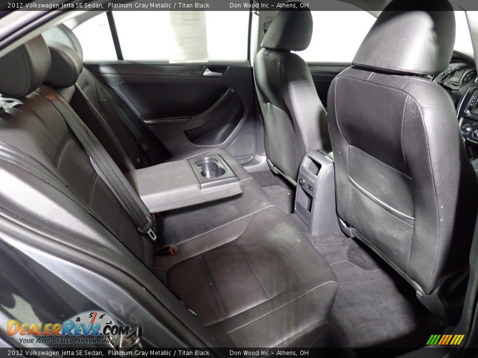 2012 Volkswagen Jetta SE Sedan Platinum Gray Metallic / Titan Black Photo #35