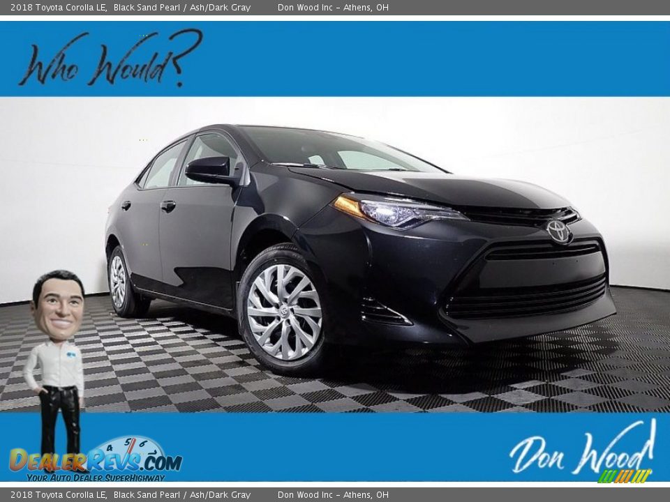 2018 Toyota Corolla LE Black Sand Pearl / Ash/Dark Gray Photo #1