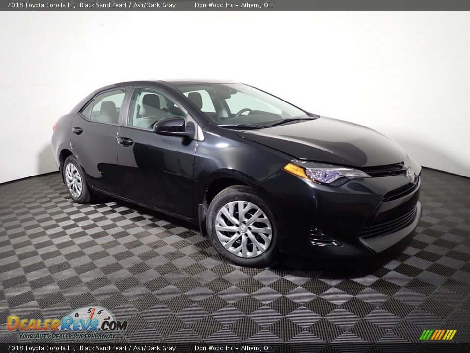 2018 Toyota Corolla LE Black Sand Pearl / Ash/Dark Gray Photo #3