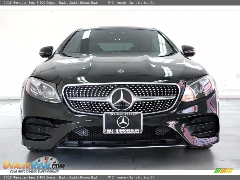 2018 Mercedes-Benz E 400 Coupe Black / Saddle Brown/Black Photo #2