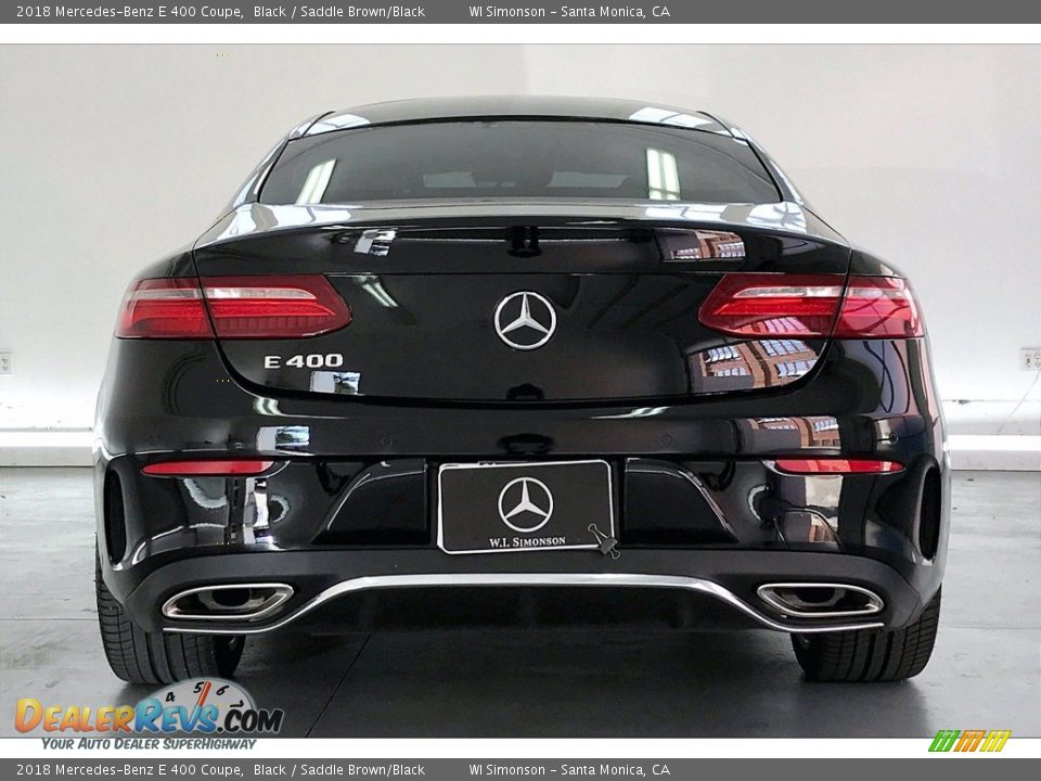 2018 Mercedes-Benz E 400 Coupe Black / Saddle Brown/Black Photo #3