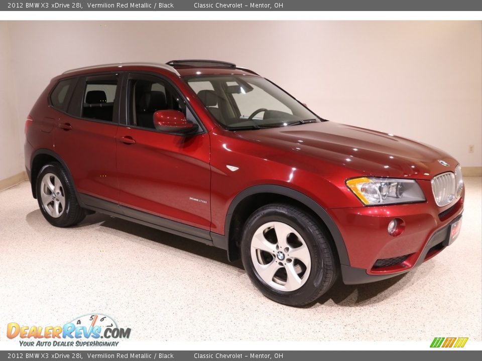 2012 BMW X3 xDrive 28i Vermilion Red Metallic / Black Photo #1