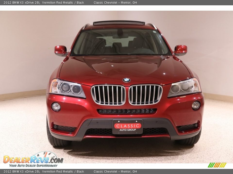 2012 BMW X3 xDrive 28i Vermilion Red Metallic / Black Photo #2