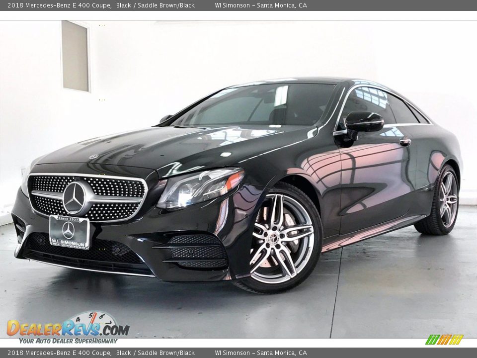 2018 Mercedes-Benz E 400 Coupe Black / Saddle Brown/Black Photo #12