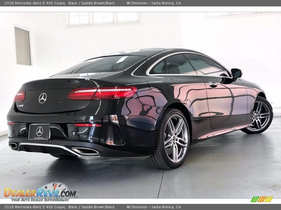 2018 Mercedes-Benz E 400 Coupe Black / Saddle Brown/Black Photo #13