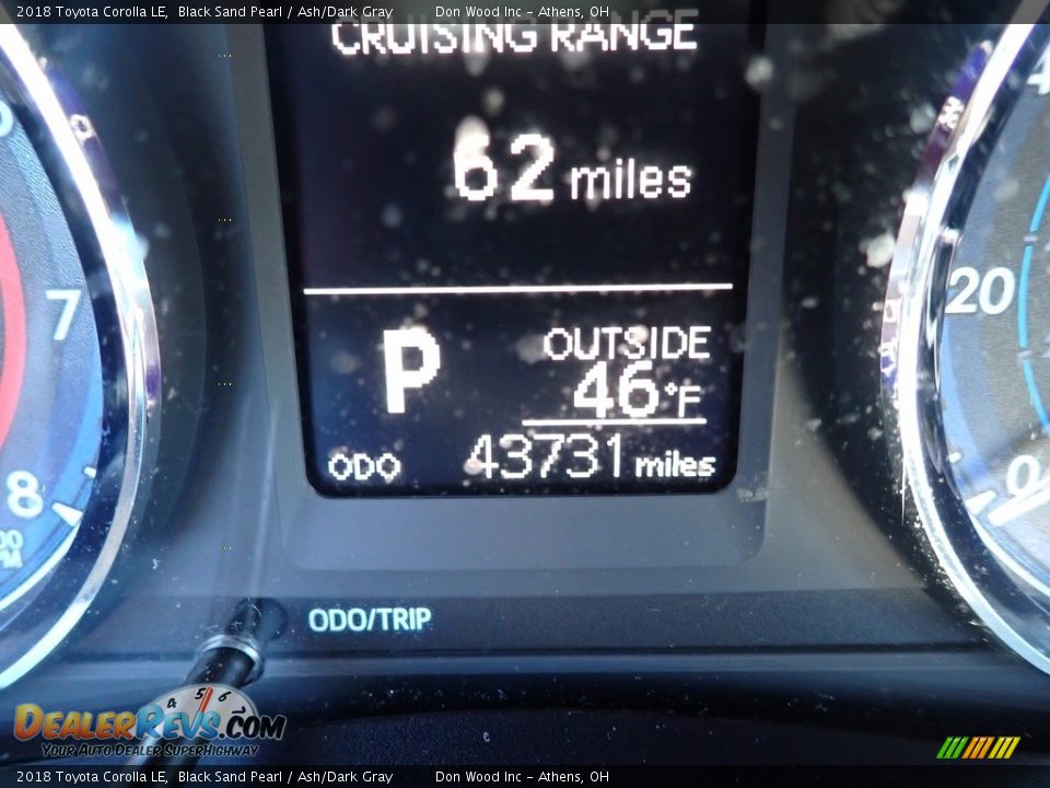 2018 Toyota Corolla LE Black Sand Pearl / Ash/Dark Gray Photo #21
