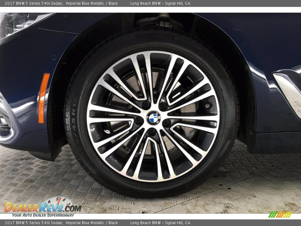 2017 BMW 5 Series 540i Sedan Imperial Blue Metallic / Black Photo #8