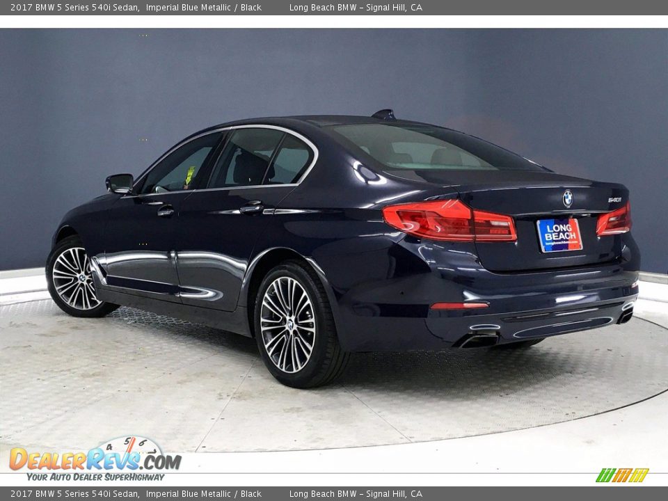 2017 BMW 5 Series 540i Sedan Imperial Blue Metallic / Black Photo #10