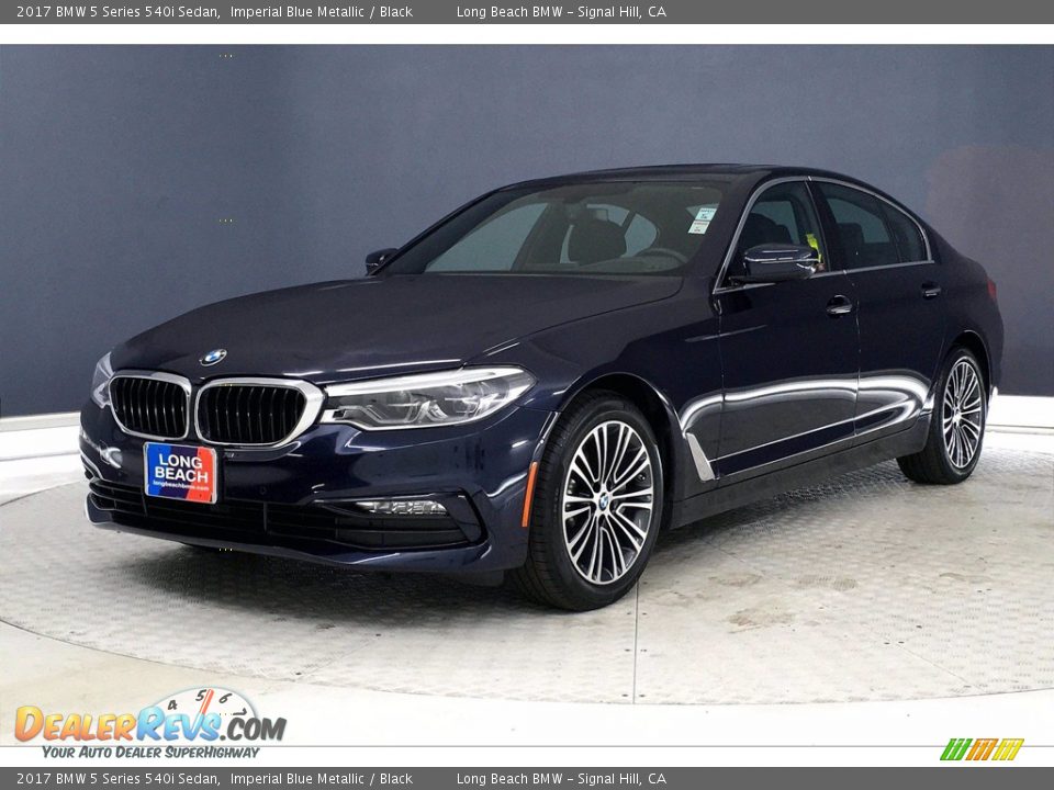 2017 BMW 5 Series 540i Sedan Imperial Blue Metallic / Black Photo #12