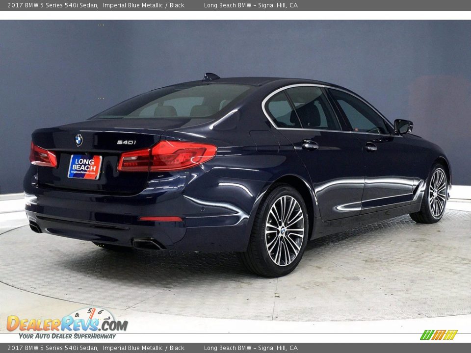 2017 BMW 5 Series 540i Sedan Imperial Blue Metallic / Black Photo #13