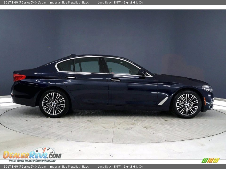 2017 BMW 5 Series 540i Sedan Imperial Blue Metallic / Black Photo #14