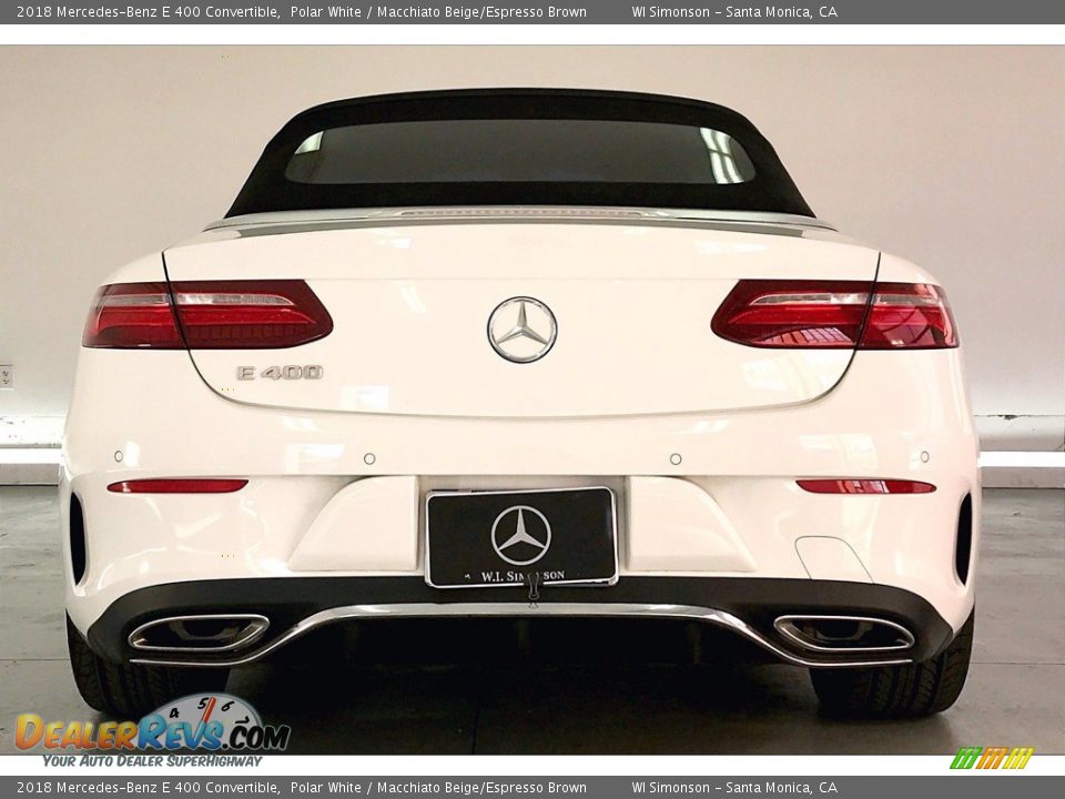 2018 Mercedes-Benz E 400 Convertible Polar White / Macchiato Beige/Espresso Brown Photo #3