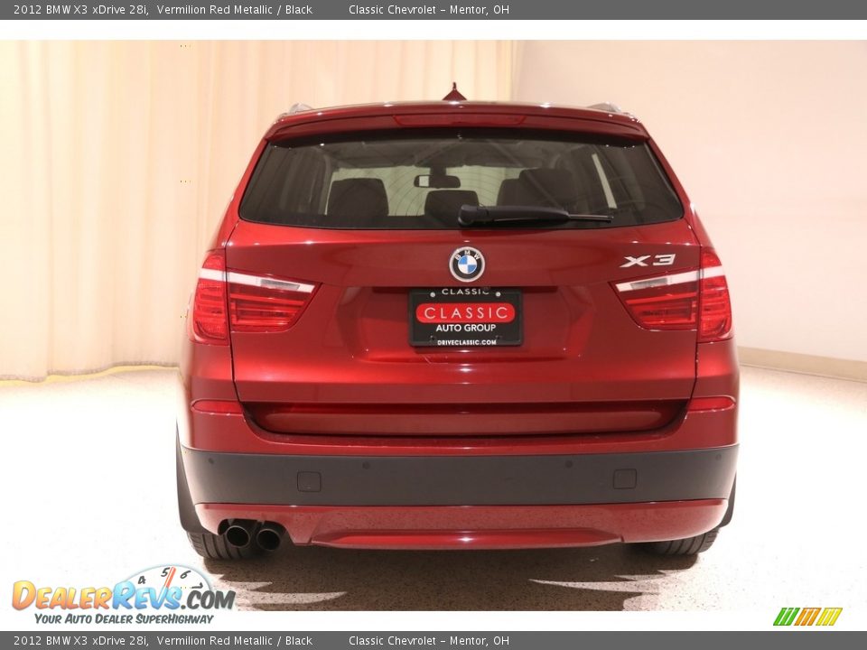 2012 BMW X3 xDrive 28i Vermilion Red Metallic / Black Photo #19