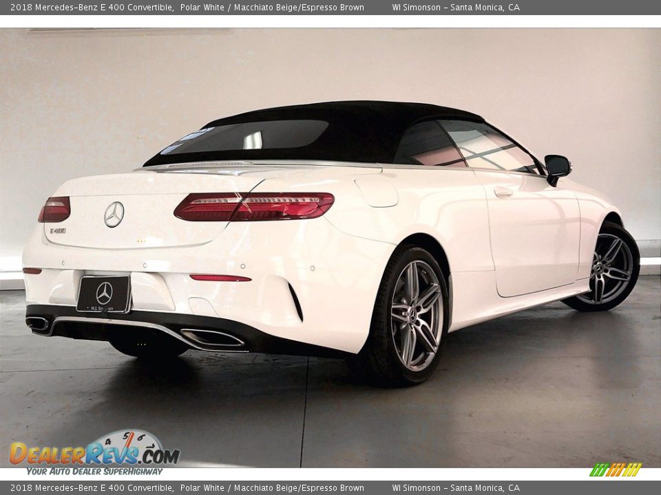 2018 Mercedes-Benz E 400 Convertible Polar White / Macchiato Beige/Espresso Brown Photo #13