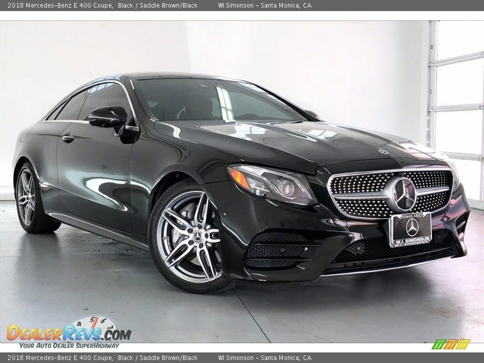 2018 Mercedes-Benz E 400 Coupe Black / Saddle Brown/Black Photo #34