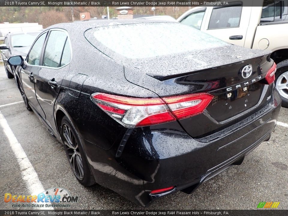 2018 Toyota Camry SE Midnight Black Metallic / Black Photo #3