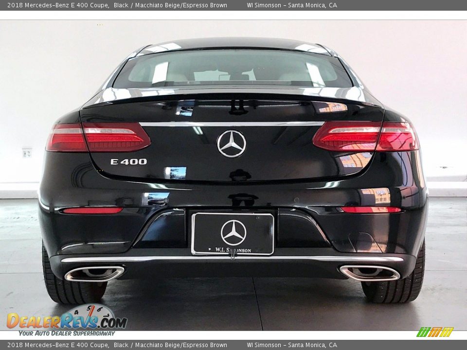 2018 Mercedes-Benz E 400 Coupe Black / Macchiato Beige/Espresso Brown Photo #3