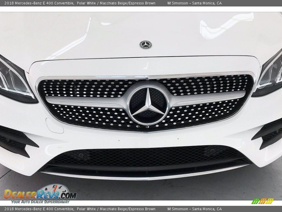 2018 Mercedes-Benz E 400 Convertible Polar White / Macchiato Beige/Espresso Brown Photo #30