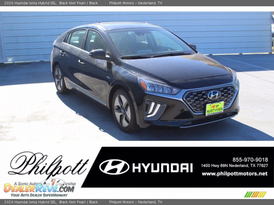 2020 Hyundai Ioniq Hybrid SEL Black Noir Pearl / Black Photo #1