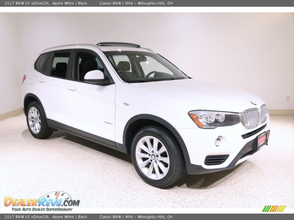 2017 BMW X3 xDrive28i Alpine White / Black Photo #1