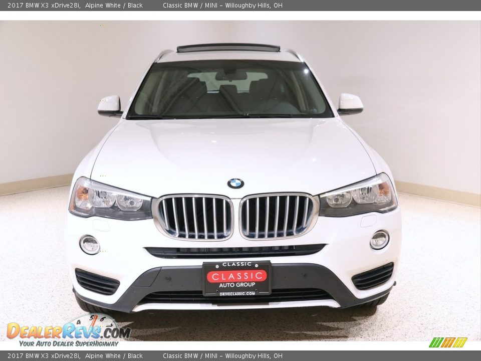 2017 BMW X3 xDrive28i Alpine White / Black Photo #2