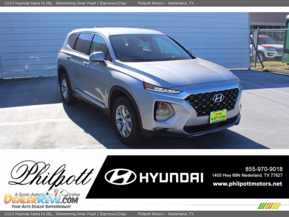 2020 Hyundai Santa Fe SEL Shimmering Silver Pearl / Espresso/Gray Photo #1